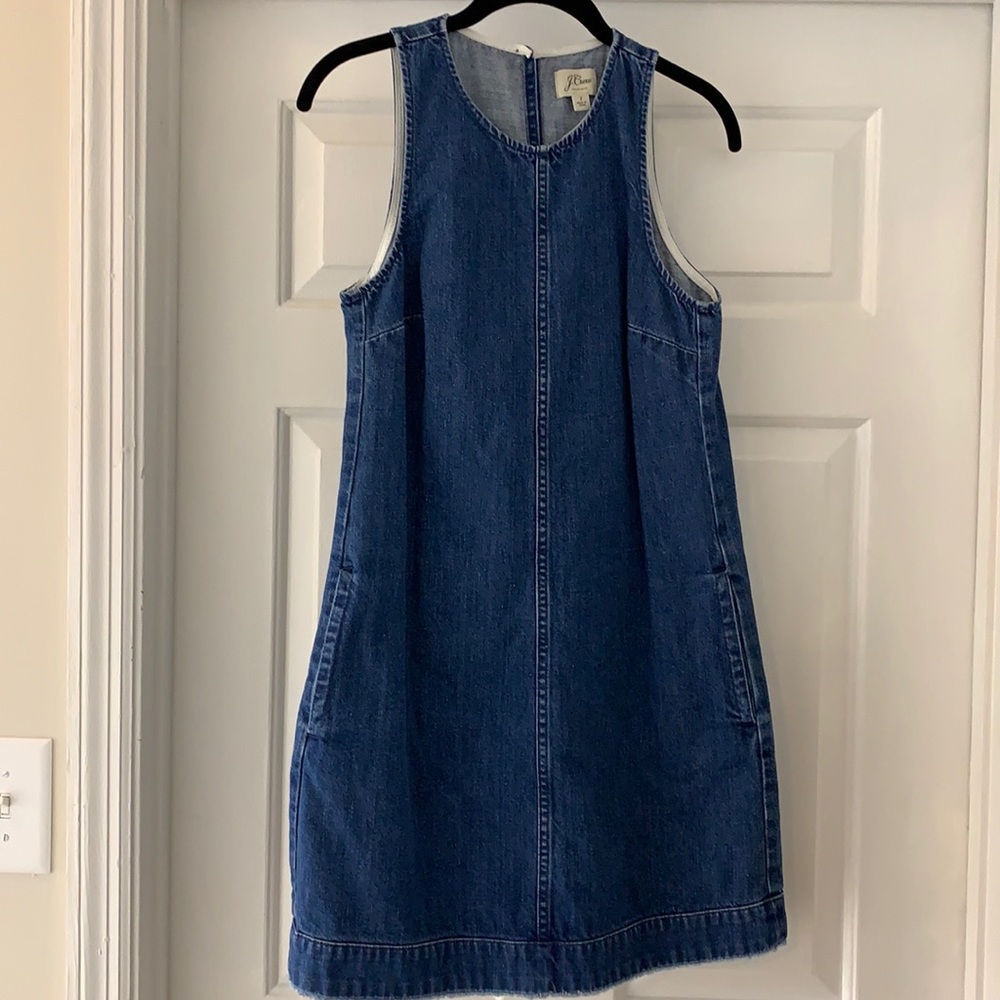 J Crew Juniper Wash Denim Shift Dress w/ Pockets